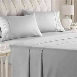 4 Pcs Sheet Set Breathable Cooling Hotel Luxury Extra Soft Deep Pockets Easy Fit